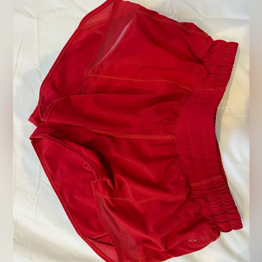 Lulu lemon red shorts size 4